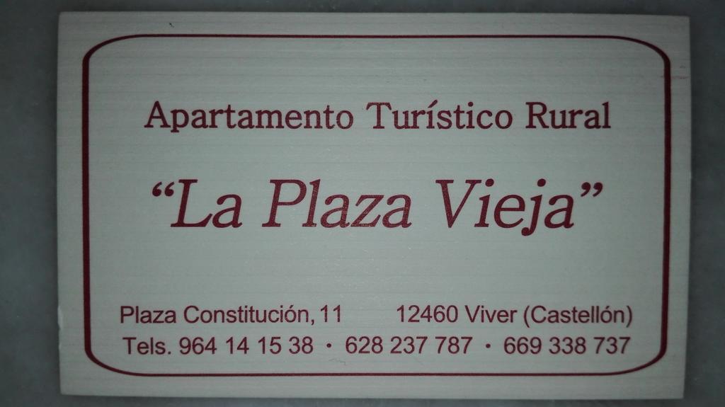 Apartamento Rural La Plaza Vieja Viver  Dış mekan fotoğraf